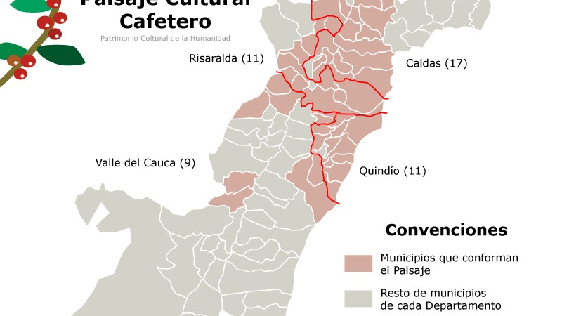 コロンビアのコーヒー産地の文化的景観